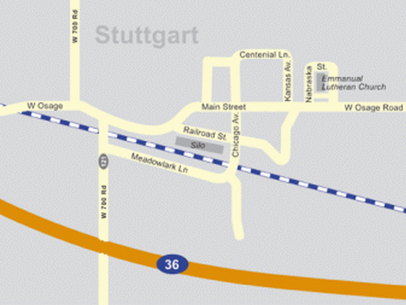 Kartenausschnitt: Map Stuttgart Kansas